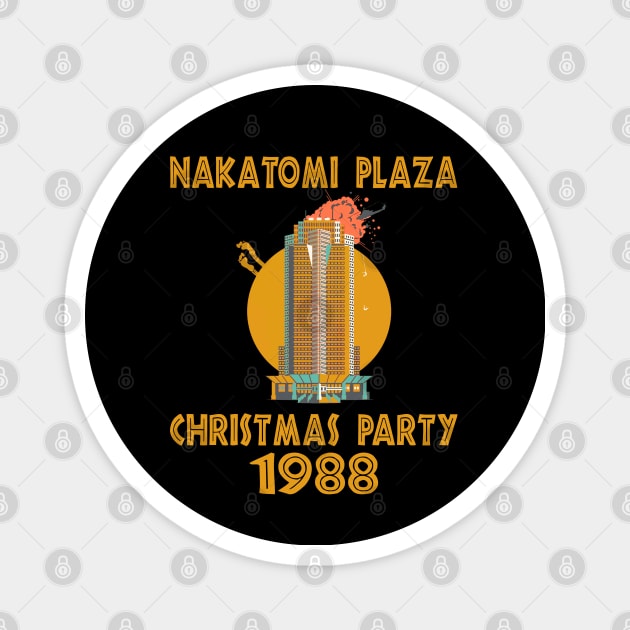 Nakatomi Plaza Christmas Party 1988 Magnet by Raul Caldwell